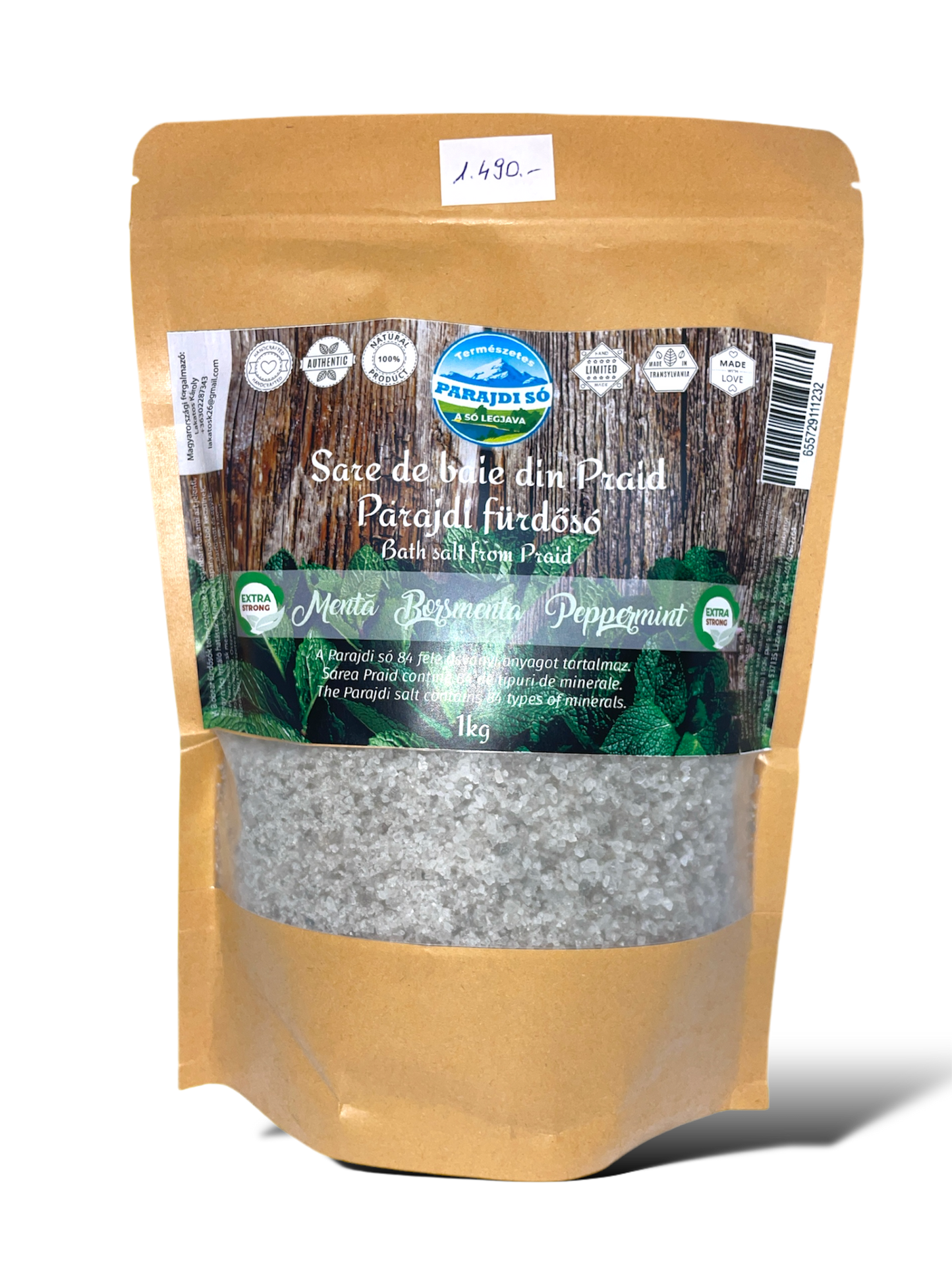 Parajdi fürdősó mentával, 1 kg