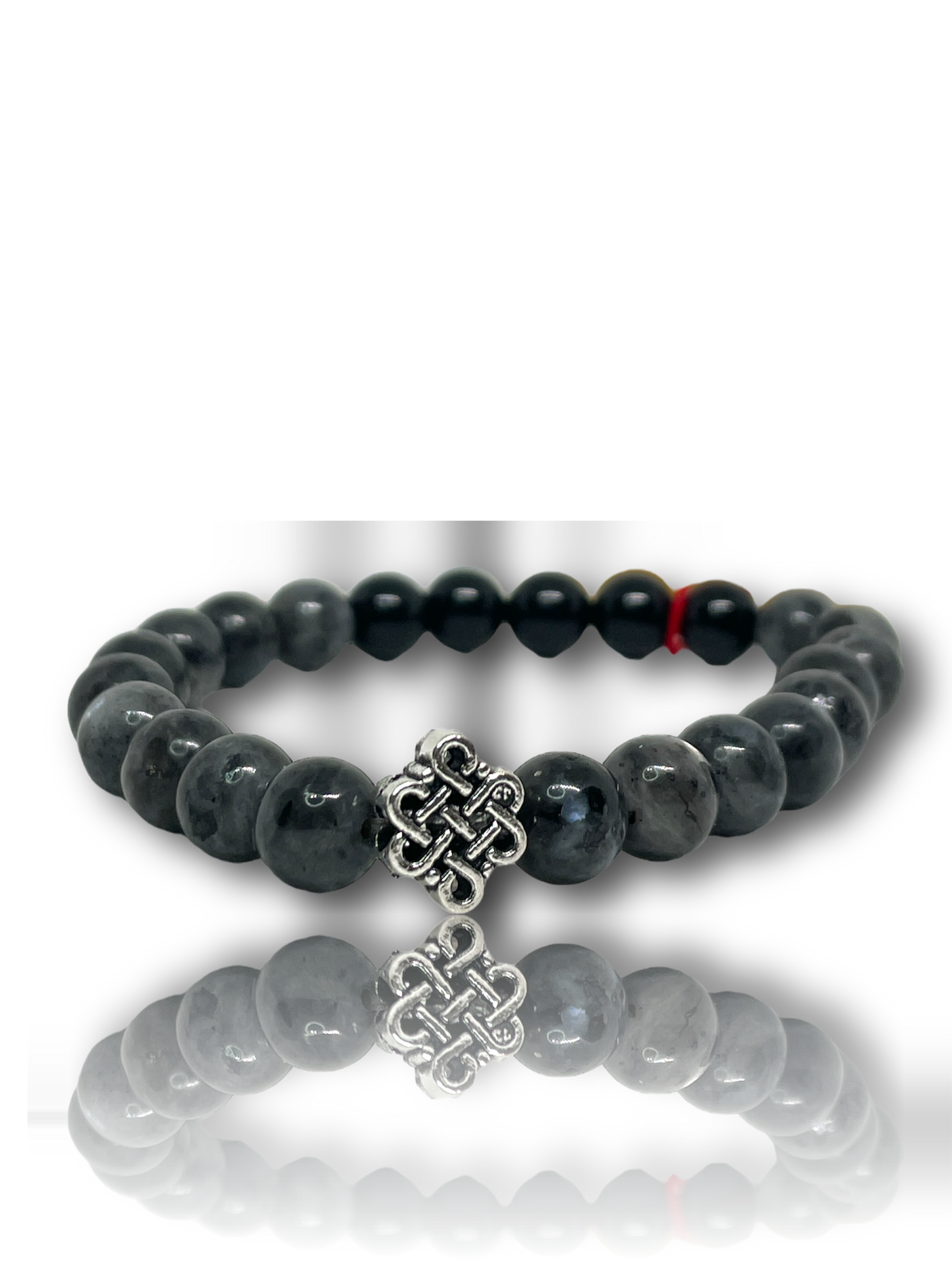 Férfi ásványkarkötő lavrikittel és obszidiánnal