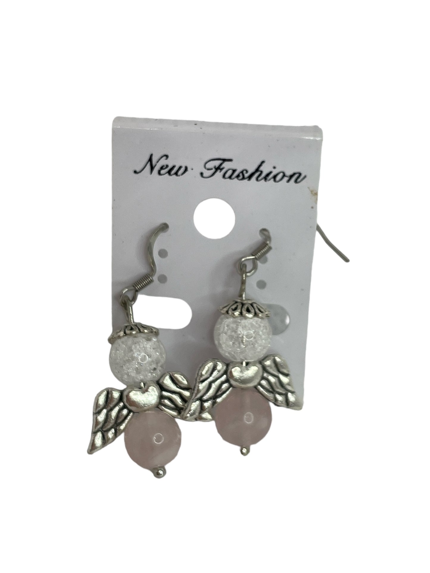 Hegyikristály és Rózsakvarc fülbevaló