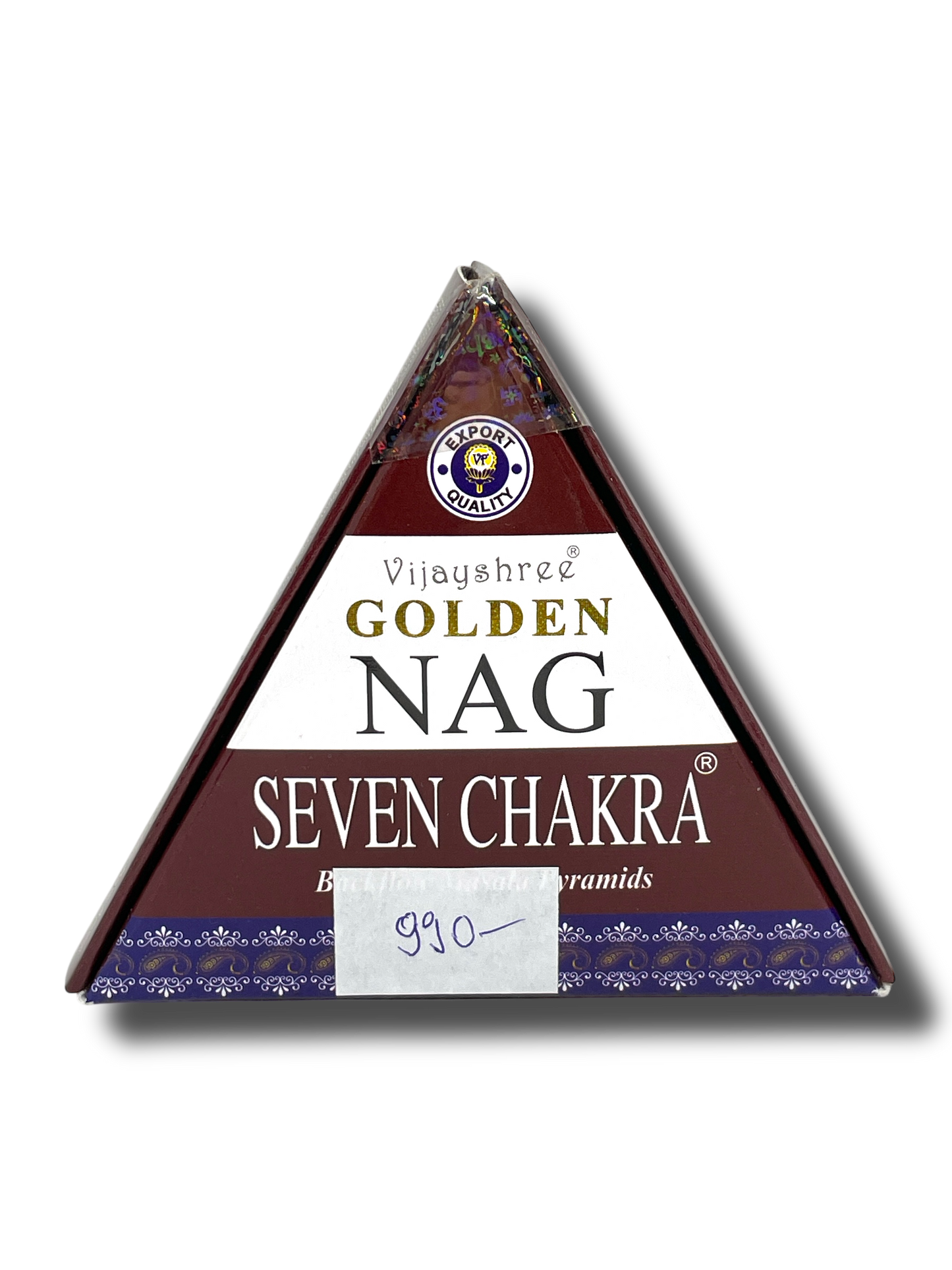 Golden Nag Hétcsakra Visszaáramló Füstölőkúp