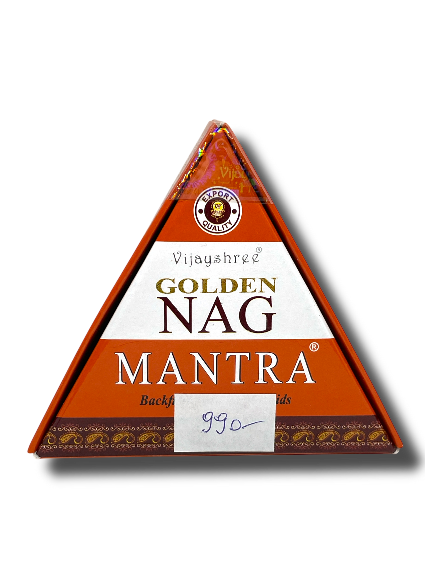 Golden nag mantra visszaáramló füstölőkúp ásványbarlang