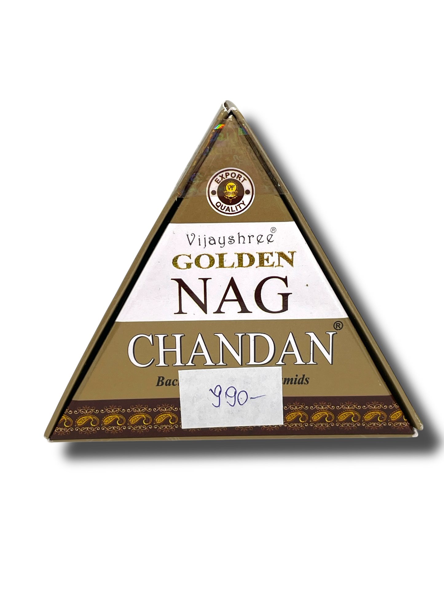 Golden nag szantál chandan visszaáramló füstölőkúp ásványbarlang