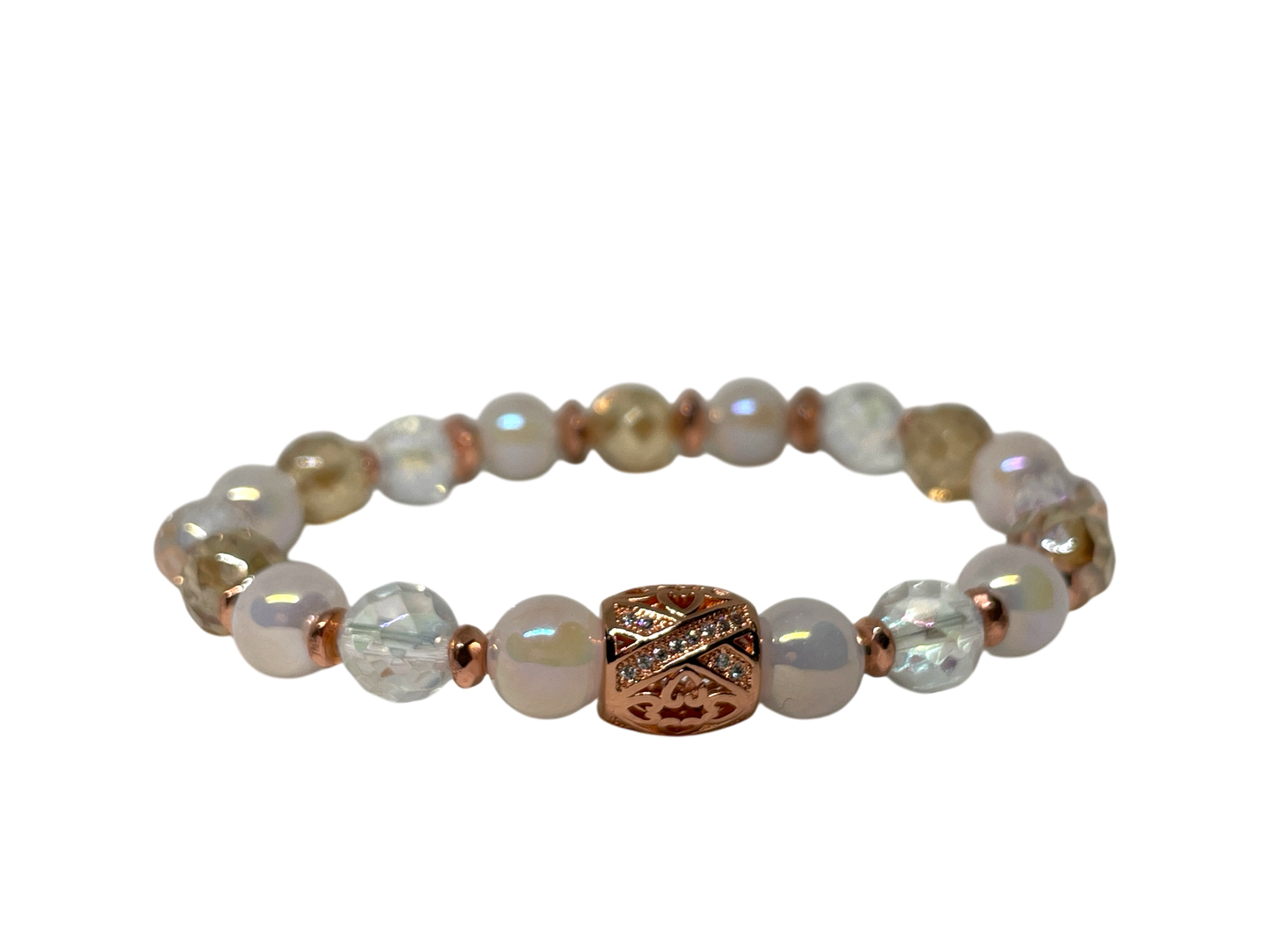 Rózsa Ásványkarkötő