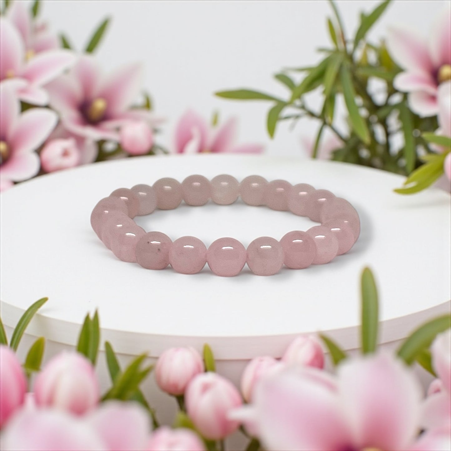 Rózsakvarc Ásványkarkötő