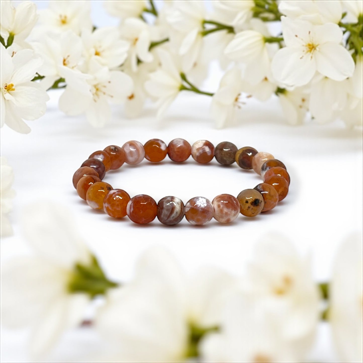 Tűzachát Ásványkarkötő