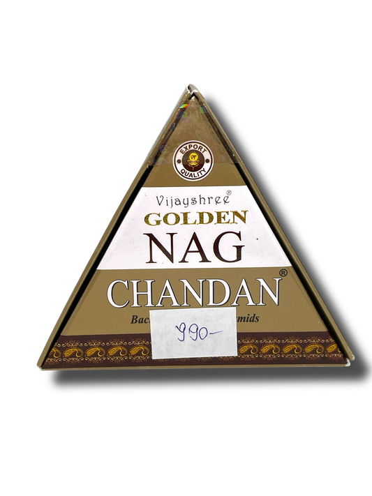 Golden nag szantál chandan visszaáramló füstölőkúp ásványbarlang